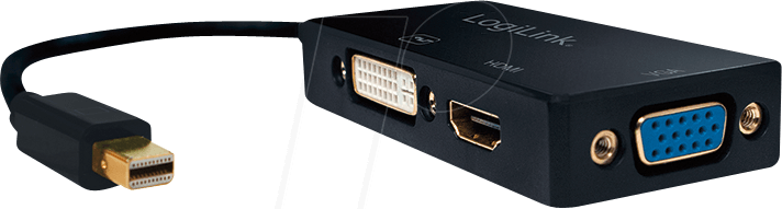 Bild von LogiLink LOGILINK 4K Mini DisplayPort 1.2 zu DVI/HDMI/VGA Adapter Computer-Kabel