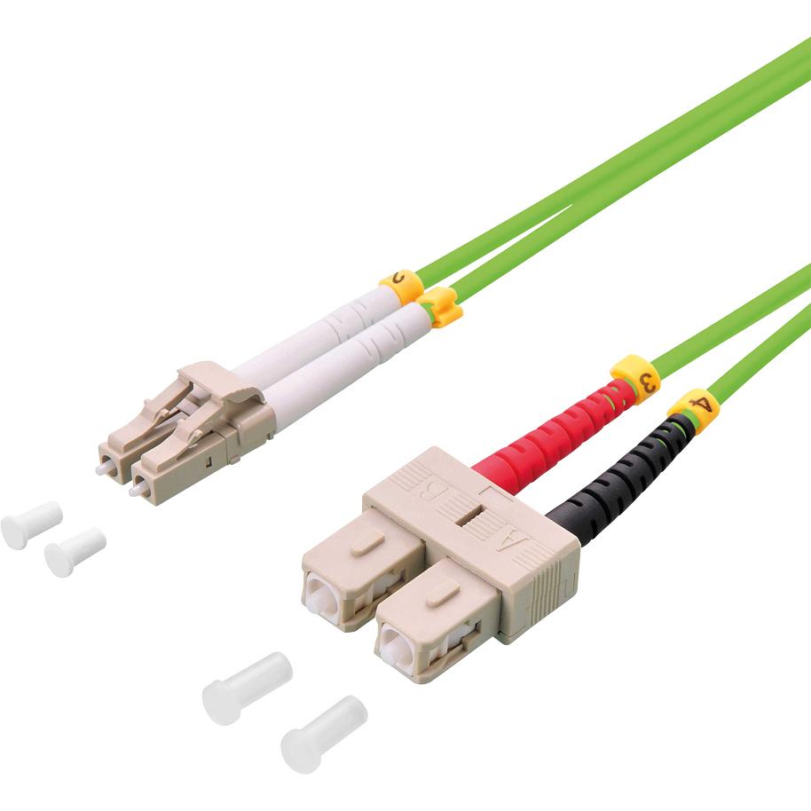 Bild von LogiLink LWL Patchkabel, LC-Duplex - SC-Duplex, OM5, 0,5 m