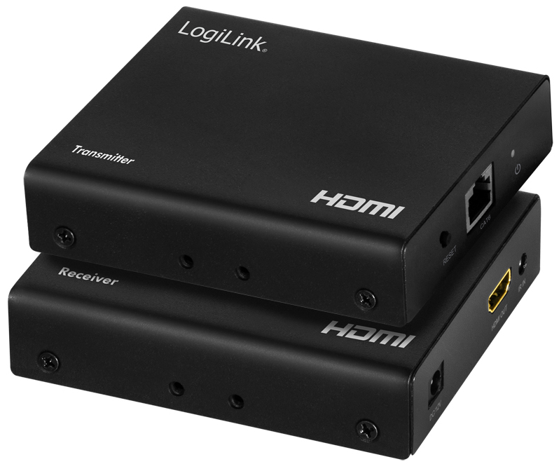 Bild von LogiLink HDMI extender/splitter set over IP 70 m 1x2-Port.4K/60 Hz.HDR.IR.POC