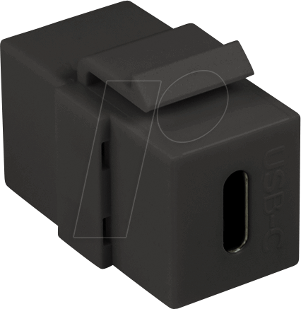 Bild von LogiLink Keystone Verbinder USB 3.1, schwarz Anschlüsse: USB-C Kupplung (Keystone Modul), Netzwerk Zubehör
