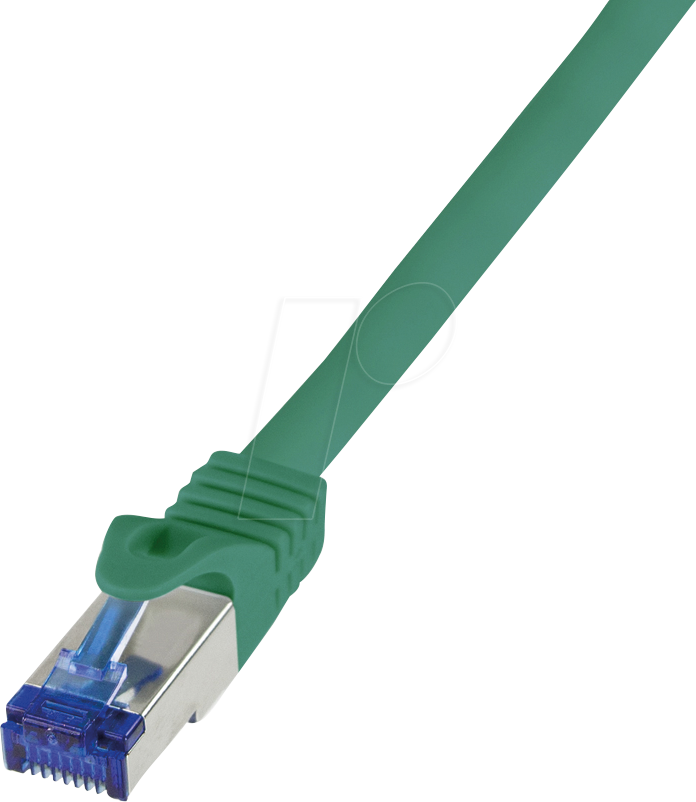 Bild von Logilink Professional - Patch-Kabel - RJ-45 (M) zu RJ-45 (M) - 10 m - 6 mm - S/FTP - CAT 6a - halogenfrei, geformt, ohne Haken - grün, RAL 6024 (C6A095S)