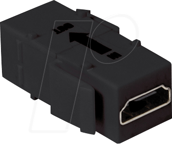 Bild von LogiLink Keystone Modular Verbinder HDMI mit Repeater mit Einrastvorrichtung für Standard Keystone Panels & Dosen, - 1 Stück (NK0033)