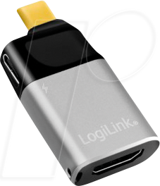 Bild von LogiLink USB 3.2 Gen2 Grafikadapter, USB-C - HDMI/USB-C Anschluss 1: USB-C Stecker, Anschluss 2: HDMI-A Kupplung + - 1 Stück (CUA0203)