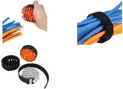 Bild von LogiLink Kabelbündler & - Organisierer, 3er Set für bis zu 24 Kabel, für Netzwerk-, Coax & andere Daten - 1 Stück (OR100S)