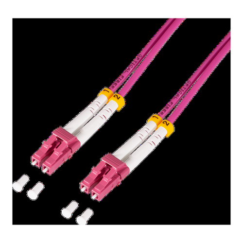 Bild von LogiLink Stahlarmiertes Glasfaser-Patchkabel OM4, Duplex LC/UPC - LC/UPC, 7,5 m