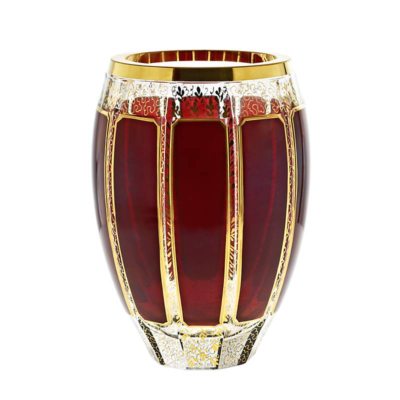 Bild von Vase Red Queen 20,5 cm, Rot/Gold, aus Glas