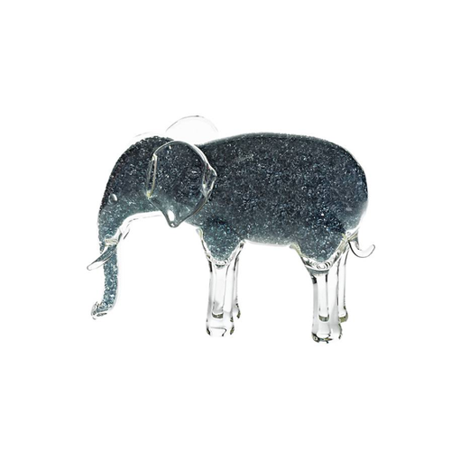 Bild von Afrikanischer Elefant 10cm, Schwarz, aus Glas