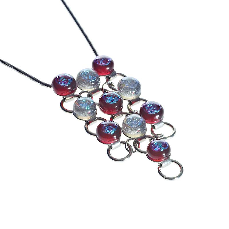 Bild von Halskette Perlen "Fusing Gem" (3,5cm)