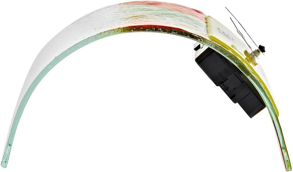 Bild von CRISTALICA Design Tischuhr Fusing Clockworld Welle Gelb 19 X 9 X 9,5 cm Aufwendig Handgeformter Glas