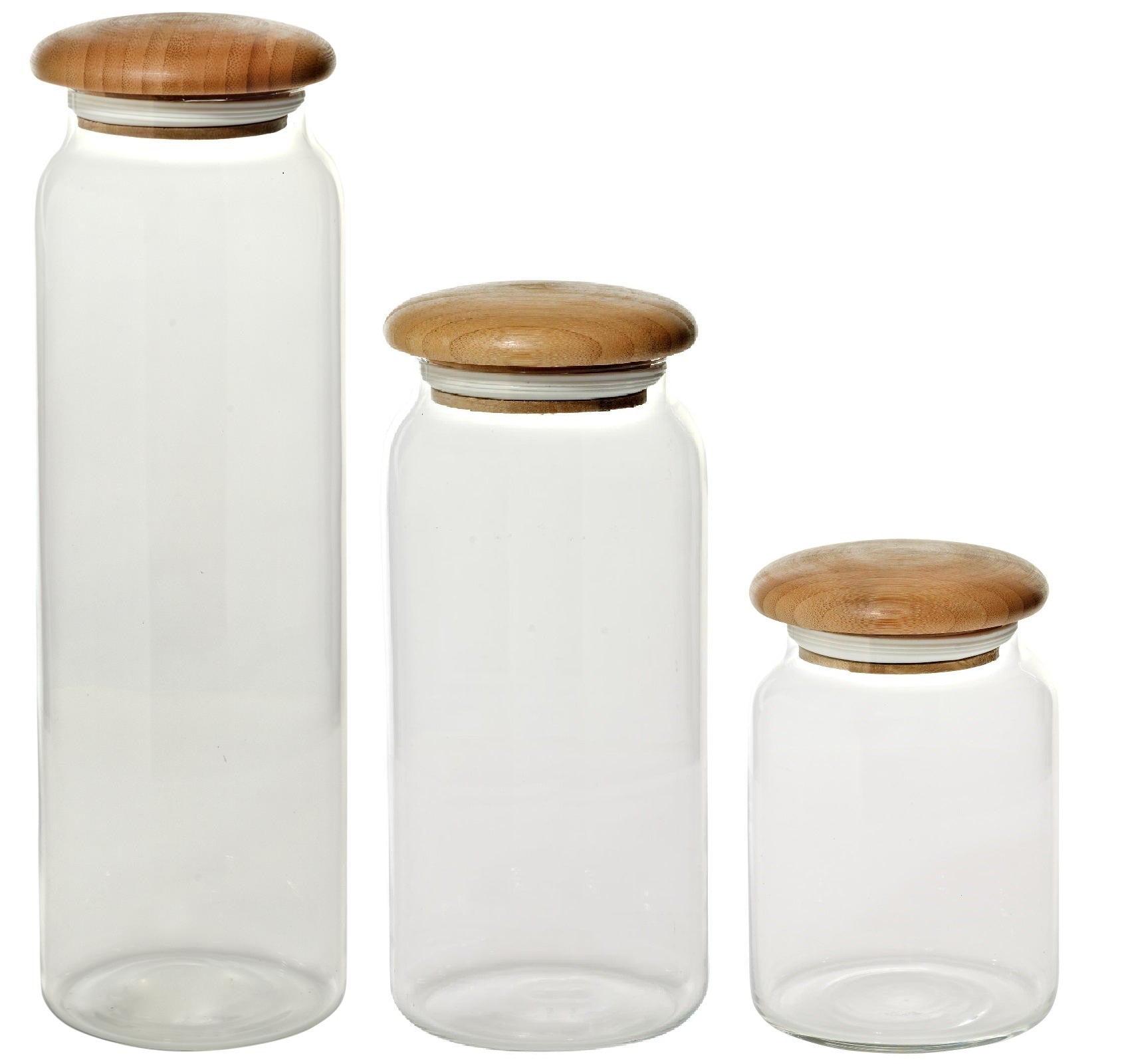 Bild von Vorratsglas Vorratsdose luftdicht mit Holzdeckel 16cm