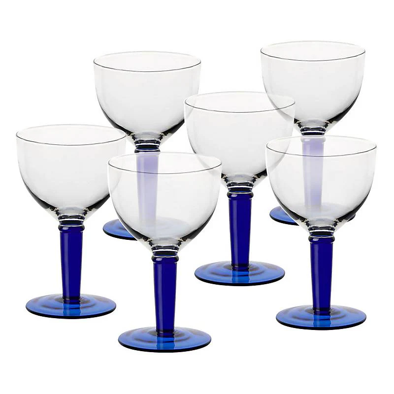 Bild von Eiscremeglas Lombardia 6er-Set blau ''Amore Vero'' (18,5cm)