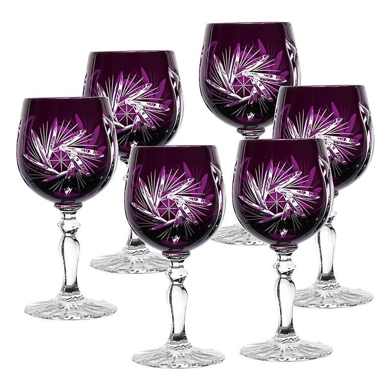 Bild von Likörglas violett Schleuderstern 6er Set (60ml)
