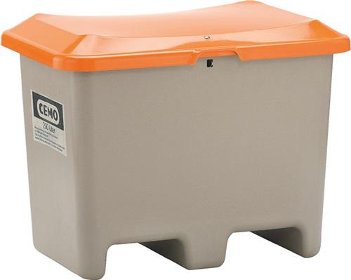 Bild von Streugutbehälter L890xB600xH690mm, 200l GFK grau/orange o.Entnahmeöffnung