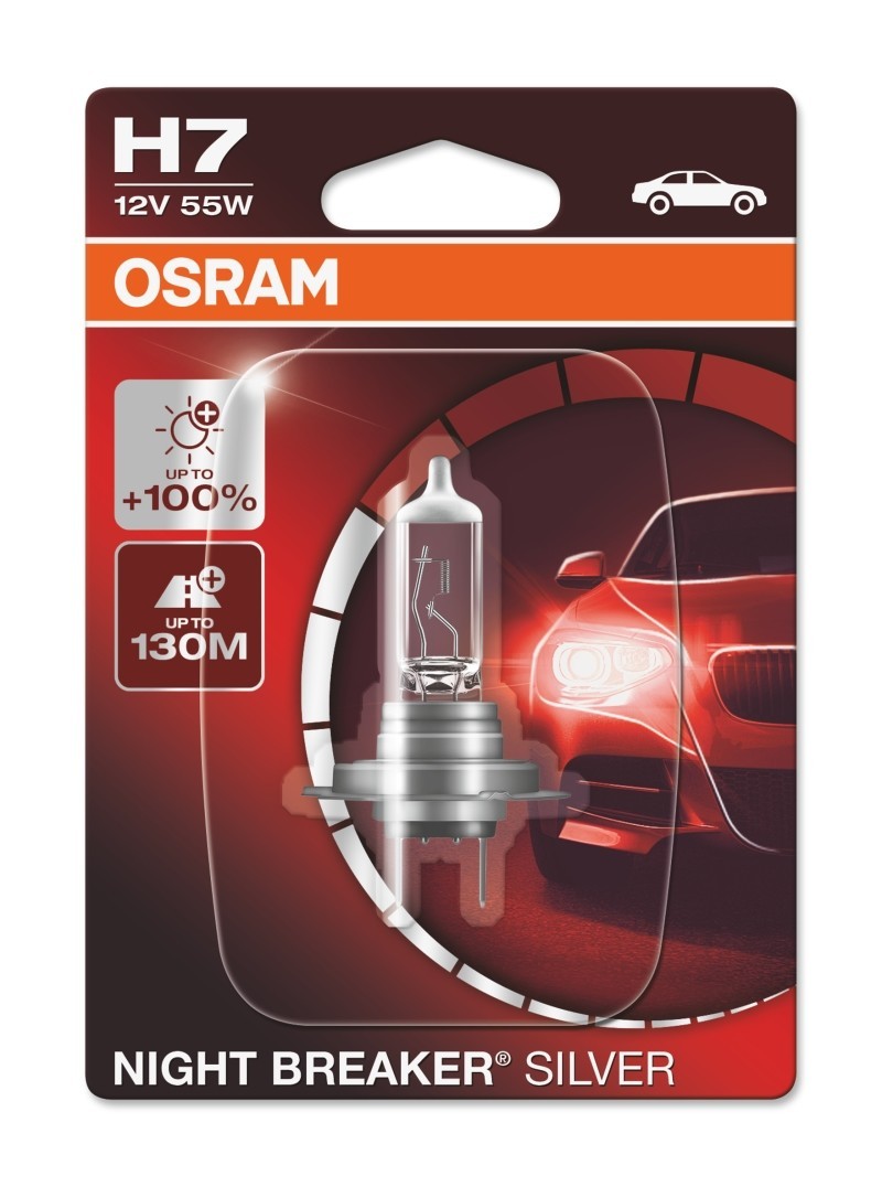 Bild von OSRAM H7 Night Breaker Silver (1 Stk.) Glühlampe, Fernscheinwerfer,Glühlampe, Hauptscheinwerfer,Glühlampe, Nebelscheinwerfer,Glühlampe, Abbiegescheinw