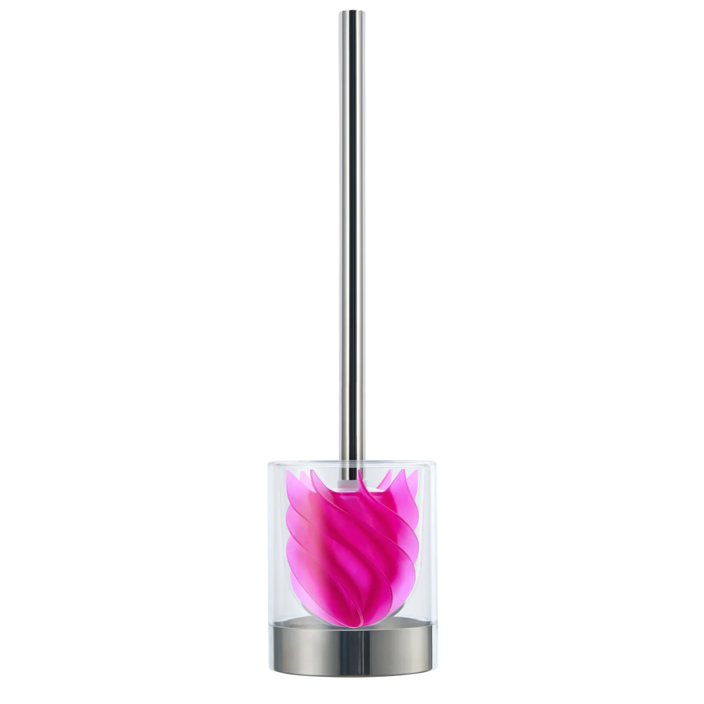 Bild von LOOMAID WC-Reinigungsbürste, (2-tlg), Toilettenbürste Klobürste WC-Bürste Silikonkopf pink/transparent