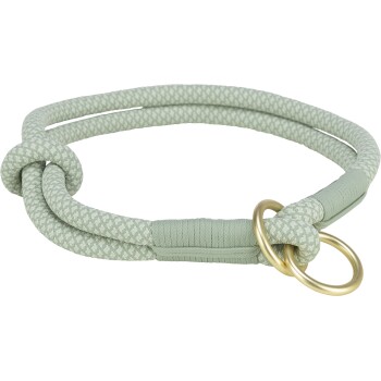 Bild von Soft Rope Zug-Stopp-Halsband [S-M: 40 cm / 10 mm - salbei / mint]