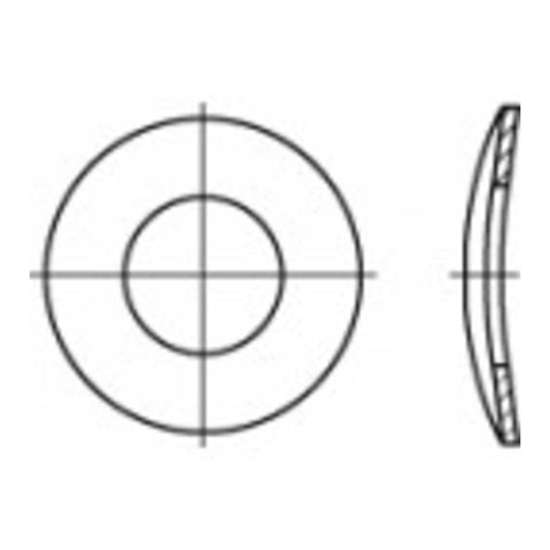 Bild von TOOLCRAFT 105924 Federscheiben 5.3mm DIN 137 - Eine präzise Lösung für Ihre Befestigungsbedürfnisse