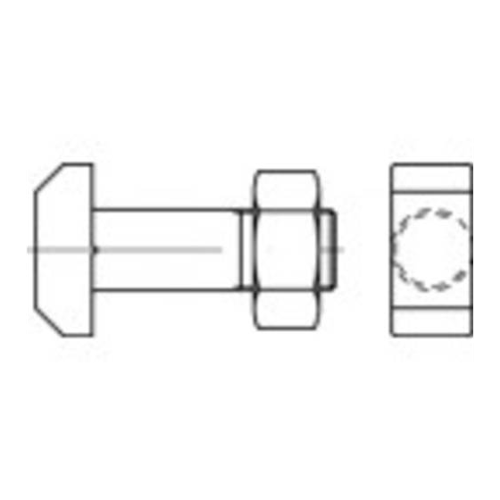Bild von TOOLCRAFT 106227 Hammerkopfschraube M24 90mm DIN 261 Stahl