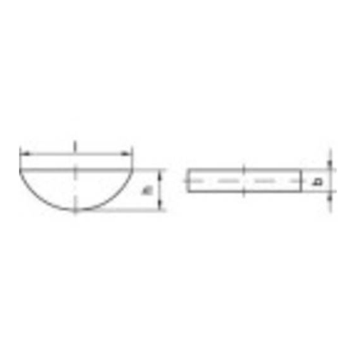 Bild von TOOLCRAFT 138930 Scheibenfedern DIN 6888 Stahl C45K 25St.