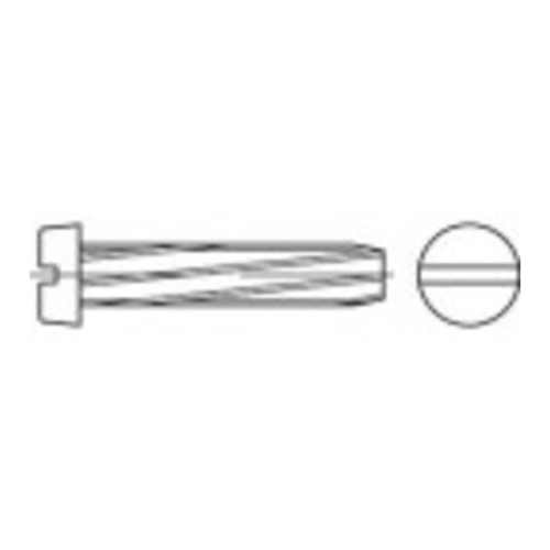 Bild von TOOLCRAFT 141709 Schneidschrauben M3 20mm Schlitz DIN 7513