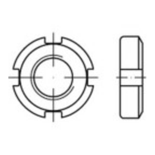 Bild von TOOLCRAFT 147158 Nutmuttern M55 DIN 70852 – Robuste Verbindungsteile für vielfältige Anwendungen