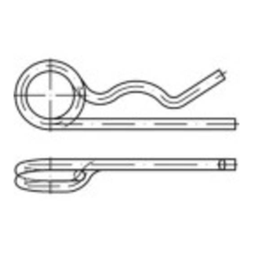 Bild von TOOLCRAFT Federstecker Edelstahl A4 - 10 Stück für vielseitige Anwendungen