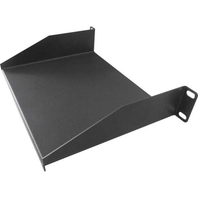 Bild von Renkforce 25.4 cm (10”³) Geräteboden mit Lüftungsschlitzen, Einbautiefe: 17.9 cm, 1 HE, Serverschrank Zubehör, Schwarz