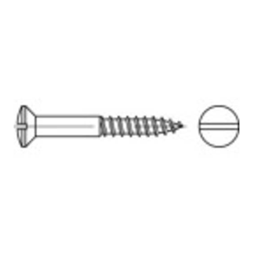 Bild von TOOLCRAFT TO-5446335 Linsensenk-Holzschraube 3mm 25mm Schlitz DIN 95 Messing 200St.