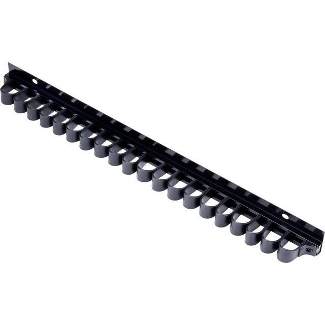Bild von TOOLCRAFT Universal Werkzeughalter I Steckschlüsselsatz 92-tlg. I Werkzeugkasten I Ratschen-Set I Werkzeugset 1/4 Zoll I Werkstatt I Wandhalterung schwarz I 20 Halter schwarz 439 mm x 29 mm x 40 mm I