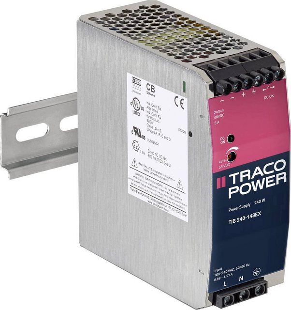 Bild von Tib 240-124EX Hutschienen-Netzteil (DIN-Rail) +24.0 v/dc 10000 mA 240 w Anzahl Ausgänge: - Tracopower