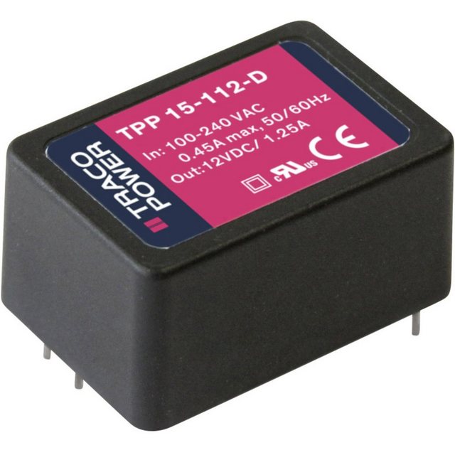 Bild von TracoPower TracoPower TPP 15-103-D Schaltnetzteil 3.3 V/DC 4 A 13.2 W AC/DC-Einbaunetzteil