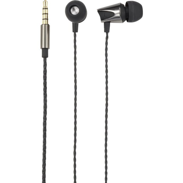Bild von Renkforce RF-4366410 Kopfhörer & Headset im Ohr Schwarz - Metallisch 3,5-mm-Anschluss (RF-4366410)