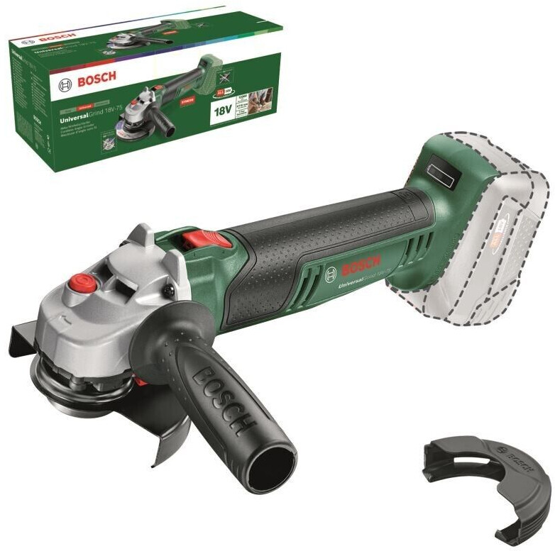 Bild von BOSCH Akku-Winkelschleifer UniversalGrind 18V-75, max. 12000 U/min, Für Schleifscheibendurchmesser 125 mm Ohne Akku - im Karton