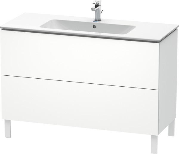 Bild von Duravit L-Cube Waschtischunterbau stehend, 2 Auszüge, Breite: 1220mm, für Me by Starck 233612, Farbe: Weiß Matt Dekor