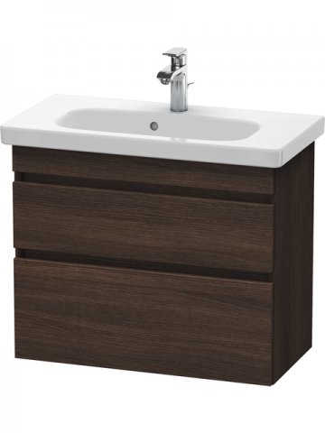 Bild von Duravit DuraStyle Waschtischunterschrank wandhängend 6499, 730mm, 2 Schubkästen, für DuraStyle, Farbe (Front/Korpus): Kastanie Dunkel