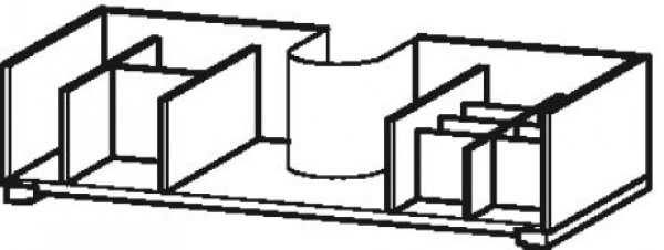 Bild von Duravit Einrichtungssystem für Schrankbreiten 750 mm, inkl. Siphonausschnitt, Farbe (Front/Korpus): Nussbaum Massiv