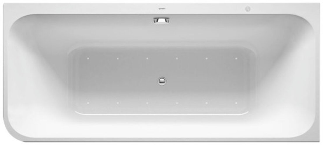 Bild von Duravit Whirlwanne Happy D.2 1800x800mm, Ecke rechts, 2 Rückenschrägen, angeformte Acrylverkleidung, Gestell, Ab- und Überlaufgarnitur, Combi L