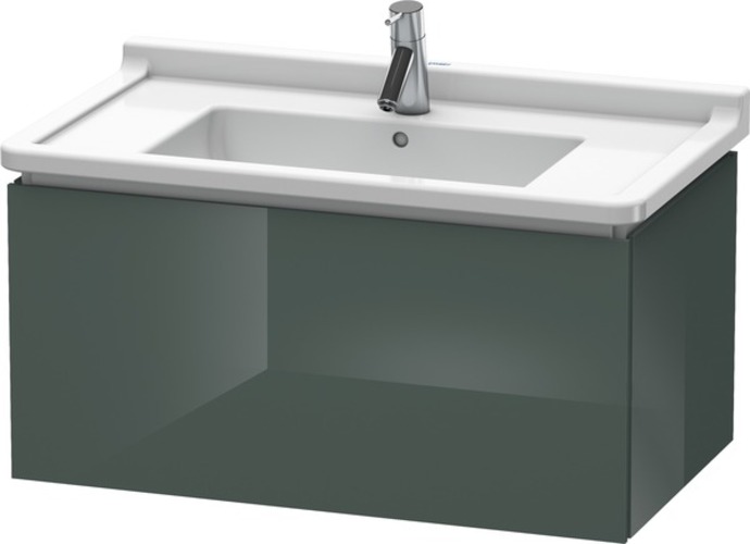 Bild von Duravit L-Cube Waschtischunterbau wandhängend, 1 Auszug, 820mm, für Starck 3, Farbe: Dolomiti Grey Hochglanz Lack