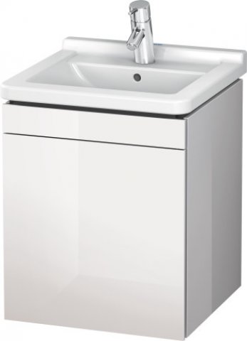 Bild von Duravit L-Cube Waschtischunterbau wandhängend, 1 Tür, Anschlag rechts, 460mm, für Starck 3 030348, Farbe: Weiß Hochglanz Dekor
