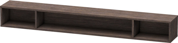 Bild von Duravit L-Cube Regalelement, Breite 1000mm, Tiefe 140mm, horizontal, 3 Fächer, Farbe: Eiche Dunkel gebürstet Echtholzfurnier