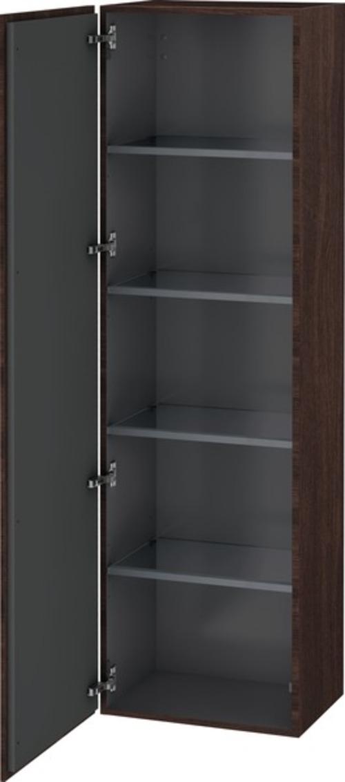 Bild von Duravit L-Cube Hochschrank, Breite 500mm, Tiefe 363mm, 1 Tür, Anschlag links, Farbe: Kastanie Dunkel Dekor