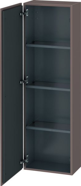 Bild von Duravit  L-Cube Halbhochschrank Breite 400mm, Tiefe 243mm, 1 Tür, Anschlag links, Farbe: Basalt Matt Dekor