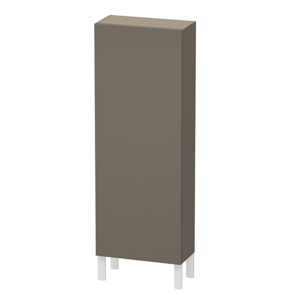 Bild von Duravit L-Cube Halbhochschrank, Breite 500mm, Tiefe 243mm, 1 Tür, Anschlag rechts, Farbe: Flannel Grey Seidenmatt Lack