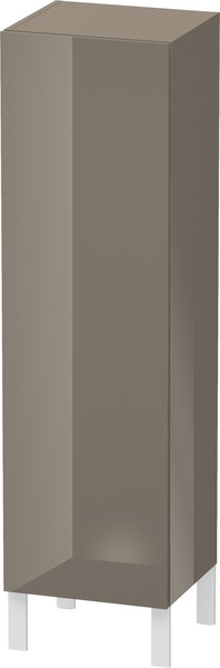 Bild von Duravit  L-Cube Halbhochschrank, Breite 400mm, Tiefe 363mm, 1 Tür, Anschlag links, Farbe: Flannel Grey Hochglanz Lack