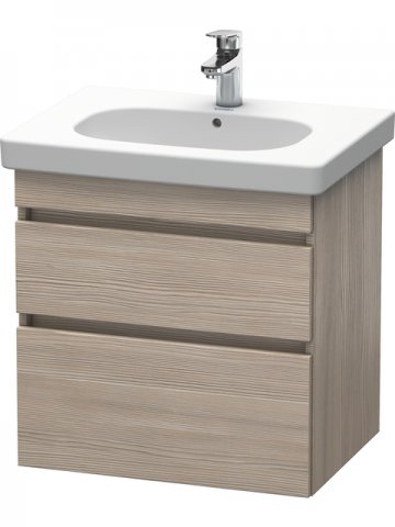 Bild von Duravit DuraStyle Waschtischunterschrank wandhängend 6483, 2 Schubkästen, 600mm, für D-Code, Farbe (Front/Korpus): Pine Silver Dekor