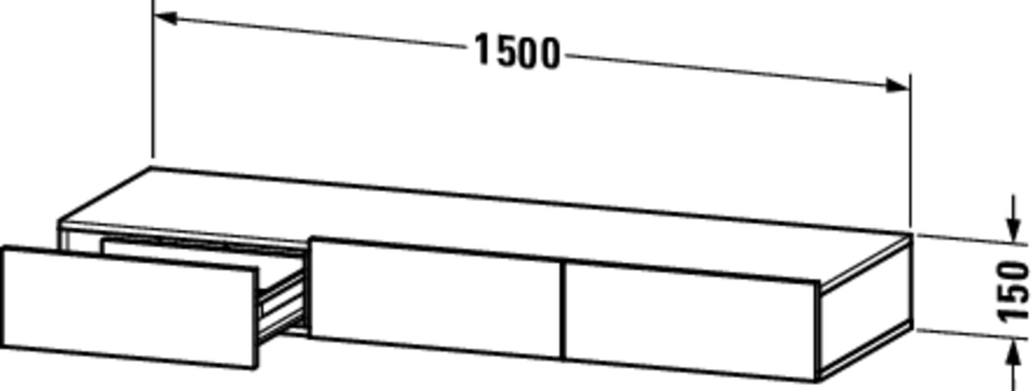 Bild von Duravit DuraStyle Schubkastenablage Taupe 1500x440x182 mm - DS827209191 DS827209191