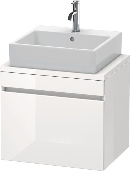 Bild von Duravit DuraStyle Waschtischunterschrank für Konsole compact, 1 Auszug, 600mm, Farbe (Front/Korpus): Weiß Hochglanz Dekor