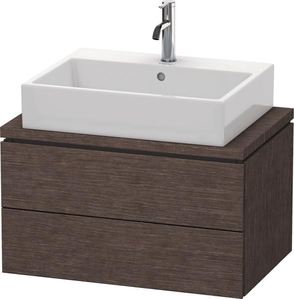 Bild von Duravit L-Cube Waschtischunterbau für Konsole, Breite 720mm, Tiefe 477mm, 2 Schubkästen, Farbe: Eiche Dunkel gebürstet Echtholzfurnier
