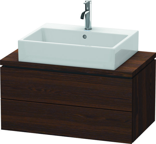 Bild von Duravit L-Cube Waschtischunterbau für Konsole, Breite 820mm, Tiefe 477mm, 2 Schubkästen, Farbe: Nussbaum gebürstet Echtholzfurnier