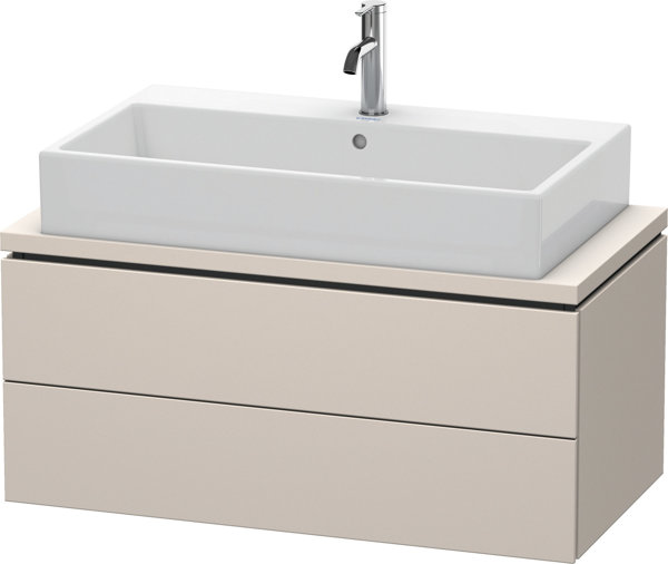 Bild von Duravit L-Cube Waschtischunterbau für Konsole, Breite 920mm, Tiefe 477mm, 2 Schubkästen, Farbe: Taupe Dekor